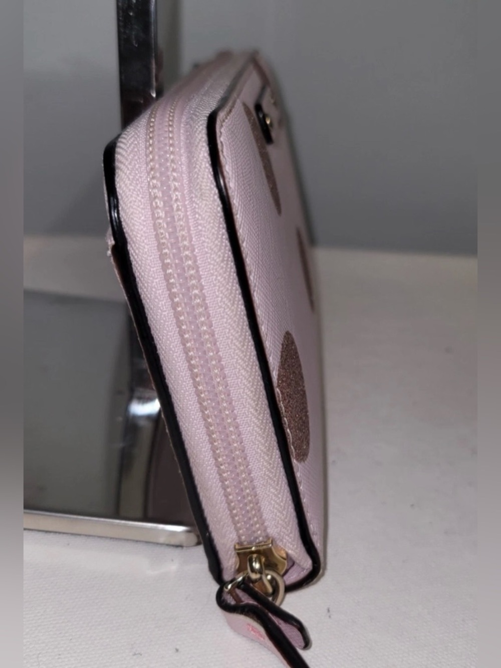 Kate Spade Pink Glitter Dot Continental Wallet - Picture 3 of 16